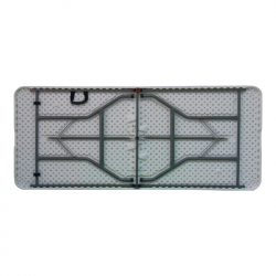 Τραπέζι catering-συνεδρίου Nedio pakoworld πτυσσόμενο-βαλίτσα λευκό μονοκόμματη επιφάνεια 180x70x74εκ