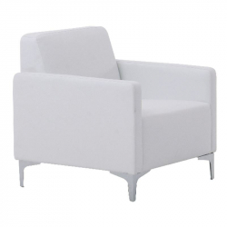 STYLE Πολυθρόνα Σαλονιού Καθιστικού, Pu Άσπρο  64x71x72cm