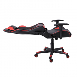 BF8050 Gaming Πολυθρόνα Γραφείου, Ανάκλιση Πλάτης έως 90°, Pu Μαύρο - Κόκκινο  70x67/134x125/135cm