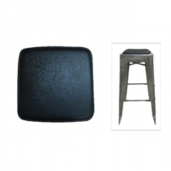 RELIX Κάθισμα για Σκαμπό, Pvc Μαύρο (Μαγνητικό)  27x27cm