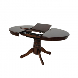 NIRVANA Τραπέζι Ροτόντα Τραπεζαρίας-Κουζίνας, Επεκτεινόμενο, Καρυδί  Φ106 (+30)x75cm