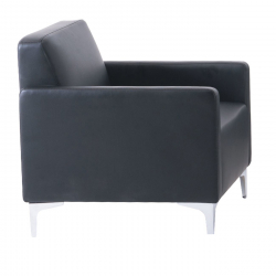 STYLE Πολυθρόνα Σαλονιού Καθιστικού, Pu Μαύρο  64x71x72cm