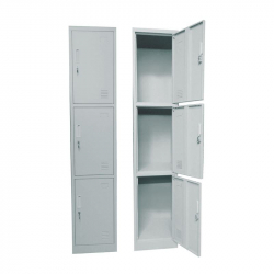 LOCKER 3 Θέσεων Μέταλλο Βαφή Γκρι  38x45x185cm