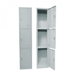 LOCKER 3 Θέσεων Μέταλλο Βαφή Γκρι  38x45x185cm