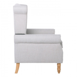 ROSY Πολυθρόνα - Μπερζέρα Φυσικό, Ύφασμα Εκρού  76x80x103cm