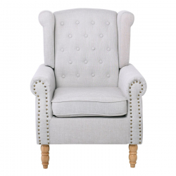 ROSY Πολυθρόνα - Μπερζέρα Φυσικό, Ύφασμα Εκρού  76x80x103cm