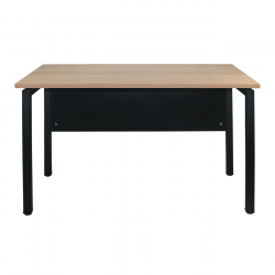 UNIT Γραφείο Μέταλλο Βαφή Μαύρο, Melamine Απόχρωση Sonoma  120x60x75cm