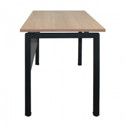 UNIT Γραφείο Μέταλλο Βαφή Μαύρο, Melamine Απόχρωση Sonoma  120x60x75cm