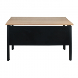 UNIT Γραφείο Μέταλλο Βαφή Μαύρο, Melamine Απόχρωση Sonoma  120x60x75cm