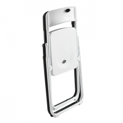 WENDY Καρέκλα Πτυσσόμενη, Μέταλλο Βαφή Άσπρο, PP Απόχρωση Άσπρο  48x49x76cm