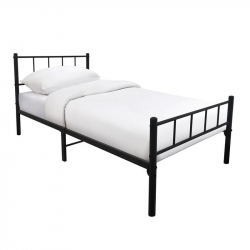 TIVO Κρεβάτι Μονό, για Στρώμα 90x190cm, Μέταλλο Βαφή Μαύρο  96x198x95cm