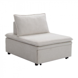 FRANNIE Πολυθρόνα (Καρέκλα) - Κρεβάτι, Σαλονιού-Καθιστικού, Ύφασμα Μπεζ  94x114x45 / Κρεβάτι94x194x45cm