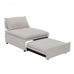 FRANNIE Πολυθρόνα (Καρέκλα) - Κρεβάτι, Σαλονιού-Καθιστικού, Ύφασμα Μπεζ  94x114x45 / Κρεβάτι94x194x45cm