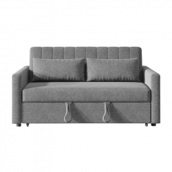 TEMPO-W Καναπές - Κρεβάτι, Με ανάκλιση πλάτης, Ύφασμα Γκρι  136x93x80 Κρεβάτι:117x175x41cm