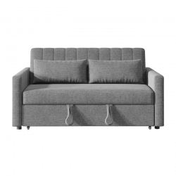 TEMPO-W Καναπές - Κρεβάτι, Με ανάκλιση πλάτης, Ύφασμα Γκρι  136x93x80 Κρεβάτι:117x175x41cm