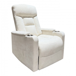 NANCY Lift-Relax Πολυθρόνα Σαλονιού - Καθιστικού, Ύφασμα Μπεζ (ηλεκτρική ανάκληση)  77x94x109cm
