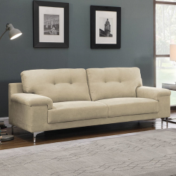 NOTE Kαναπές Σαλονιού - Καθιστικού 3Θέσιος, Ύφασμα Water Repellent Μπεζ  211x89x85cm