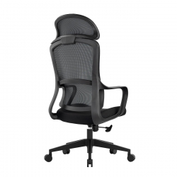 BF3010 Πολυθρόνα Γραφείου Διευθυντή, Mesh Μαύρο, Ύφασμα Μαύρο  61x63x119/128cm