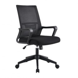 BF2965 Πολυθρόνα Γραφείου Ύφασμα Μαύρο Mesh  63x58x97/107cm