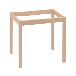 ΚΑΦΕΝΕΙΟΥ Βάση Τραπεζιού Οξιά Λυόμενο για Επιφάνεια 60x60cm, Άβαφο  49x49x73cm