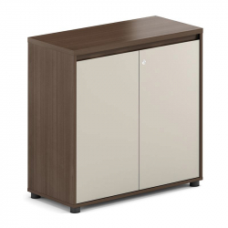 CONCEPT Ντουλάπι Γραφείου Χαμηλό Δίφυλλο, Απόχρωση Καρυδί - Μπεζ  80x40x80cm