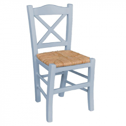 METRO Καρέκλα Οξιά Βαφή Εμποτισμού Λάκα Γκρι, Κάθισμα Ψάθα  43x47x88cm