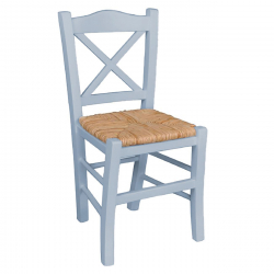 METRO Καρέκλα Οξιά Βαφή Εμποτισμού Λάκα Γκρι, Κάθισμα Ψάθα  43x47x88cm