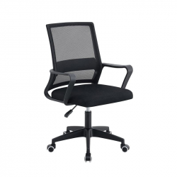 BF2112 Πολυθρόνα Γραφείου Ύφασμα Μαύρο Mesh  59x57x87/97cm