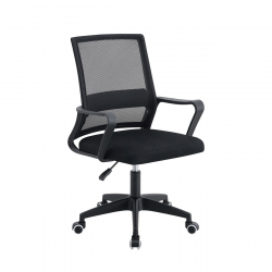 BF2112 Πολυθρόνα Γραφείου Ύφασμα Μαύρο Mesh  59x57x87/97cm