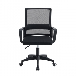 BF2112 Πολυθρόνα Γραφείου Ύφασμα Μαύρο Mesh  59x57x87/97cm