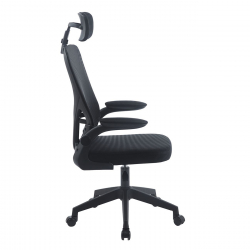 BF3055 Πολυθρόνα Γραφείου- Διευθυντή, Mesh Μαύρο  60x49x110/120cm