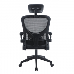 BF3055 Πολυθρόνα Γραφείου- Διευθυντή, Mesh Μαύρο  60x49x110/120cm