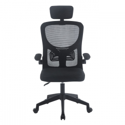 BF3055 Πολυθρόνα Γραφείου- Διευθυντή, Mesh Μαύρο  60x49x110/120cm