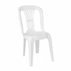 WIEN Καρέκλα Στοιβαζόμενη, ΡΡ Άσπρο  43x52x87cm