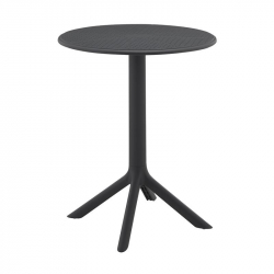 MODA-H Τραπέζι Κήπου - Βεράντας, PP - UV Protection, Απόχρωση Ανθρακί  Φ60x75cm