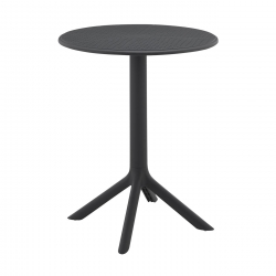 MODA-H Τραπέζι Κήπου - Βεράντας, PP - UV Protection, Απόχρωση Ανθρακί  Φ60x75cm