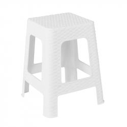 SQUARE Σκαμπό Βοηθητικό Κήπου- Μπάνιου Στοιβαζόμενο, PP Απόχρωση Άσπρο  36x36x45cm