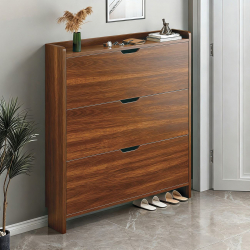 Παπουτσοθήκη MDF - Melamine Απόχρωση Καρυδί  80x17x115cm