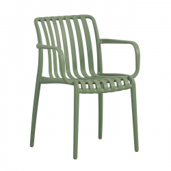 MODA-H Πολυθρόνα Στοιβαζόμενη, PP - UV Protection Απόχρωση Πράσινο  54x57x80cm