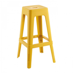 RELIX PP Σκαμπό BAR Στοιβαζόμενο, PP Απόχρωση Κροκί  42x42x76cm