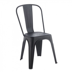 RELIX PP Καρέκλα Στοιβαζόμενη, PP Απόχρωση Μαύρο  47x47x86cm