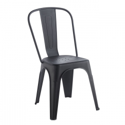 RELIX PP Καρέκλα Στοιβαζόμενη, PP Απόχρωση Μαύρο  47x47x86cm