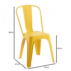 RELIX PP Καρέκλα Στοιβαζόμενη, PP Απόχρωση Κροκί  47x47x86cm