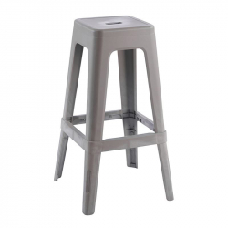 RELIX PP Σκαμπό BAR Στοιβαζόμενο, PP Απόχρωση Sand Beige  42x42x76cm