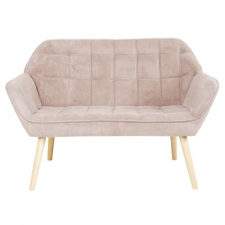 ALMA Καναπές 2θ - Σαλονιού - Καθιστικού, Φυσικό, Ύφασμα Velure Ανοιχτό Καφέ, K/D  127x70x82cm