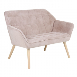 ALMA Καναπές 2θ - Σαλονιού - Καθιστικού, Φυσικό, Ύφασμα Velure Ανοιχτό Καφέ, K/D  127x70x82cm