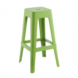 RELIX PP Σκαμπό BAR Στοιβαζόμενο, PP Απόχρωση Lime  42x42x76cm