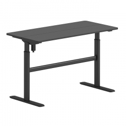 LEVEL Γραφείο Η/Υ Ηλεκτρικό Ρυθμιζόμενο, Πολλαπλών επιλογών ύψους, Μαύρο  120x60x72/115cm