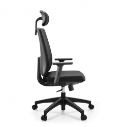 BF8200 Πολυθρόνα Γραφείου Διευθυντή, Pu Μαύρο  70x70x117/127cm