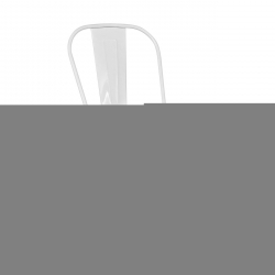 RELIX Καρέκλα Στοιβαζόμενη, Μέταλλο Βαφή Άσπρο  44x49x84cm